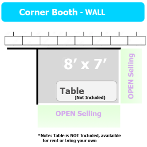 Artist / Vendor Space (CORNER WALL)