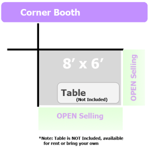 Artist / Vendor Space - (SECTION B CORNER)